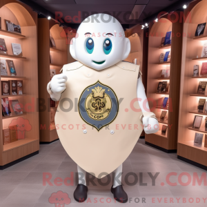 Cream Celtic Shield maskot...