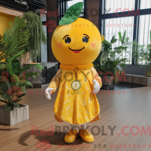 Gul grapefrugt maskot...