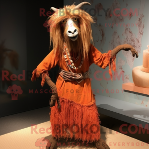 Rust Angora Goat maskot...