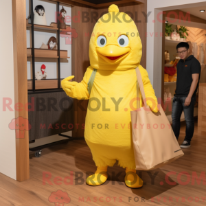 Gul kylling maskot kostume...