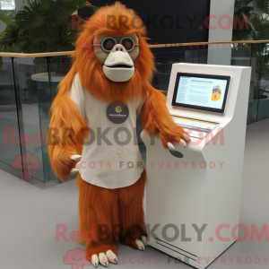 Creme Orangutang maskot...