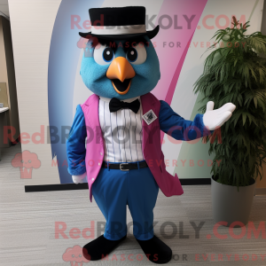 Pink Blue Jay mascot...