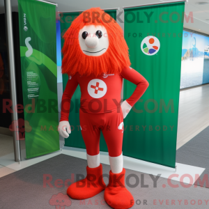 Red Irish Flag mascot...