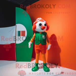 Red Irish Flag mascot...