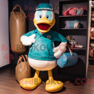 Postava maskota Teal Duck...