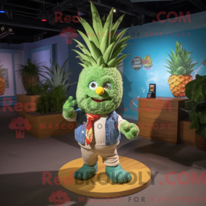 Groene aas mascottekostuum...