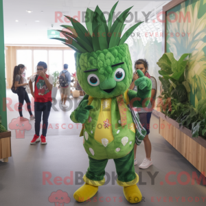 Groene aas mascottekostuum...
