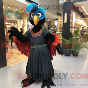 Black Macaw-mascottekostuum...