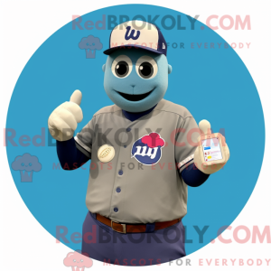 Gray Baseball Ball mascot...