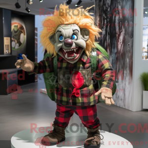 Olive Evil Clown mascot...