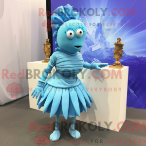 Sky Blue Trilobite mascot...
