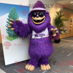 Purple Sasquatch mascot...