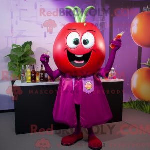 Magenta tomat maskot...