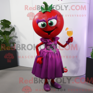 Magenta tomat maskot...