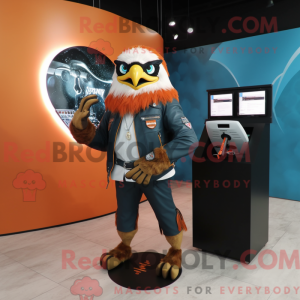 Peach Falcon mascot costume...