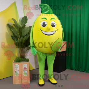 Limegrøn citron maskot...