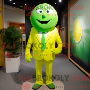 Lime grønn sitron maskot...
