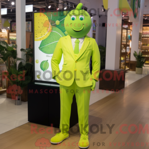 Lime Green Lemon mascot...