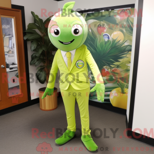 Lime Green Lemon mascot...