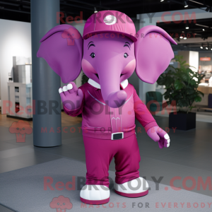 Máscara de elefante magenta...