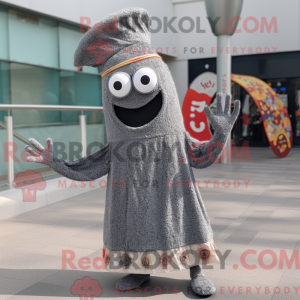 Gray Paella mascot costume...