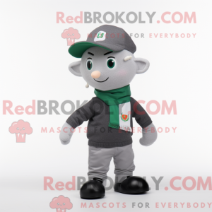Gray Irish Flag mascot...