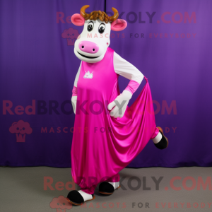 Magenta Jersey Cow máscara...
