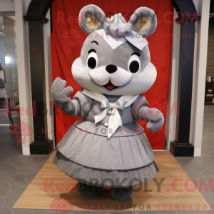 Gray Queen mascot costume...