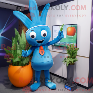Blue Carrot mascot costume...