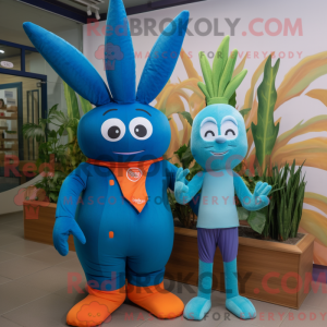 Blue Carrot mascot costume...