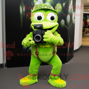 Lime Green Camera mascot...