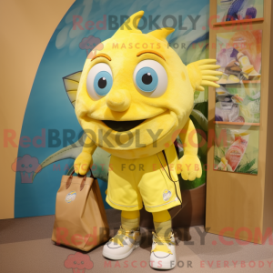 Lemon Yellow Piranha mascot...