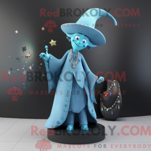 Cyan Witch S Hat mascot...