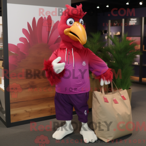 Magenta Rooster maskot...
