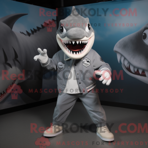 Silver Megalodon mascot...