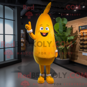 Gul gulerod maskot kostume...