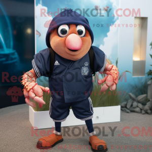 Navy Eremit Krabbe maskot...