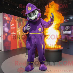 Purple Fire Eater mascot...