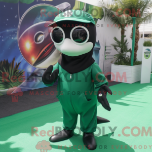 Personaggio mascotte verde...