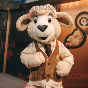 Tan Ram maskotdraktfigur...