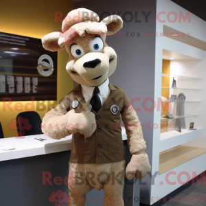 Tan Ram maskot kostume...