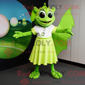 Lime Green Bat mascot...
