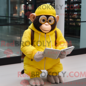 Citrongul chimpanse maskot...