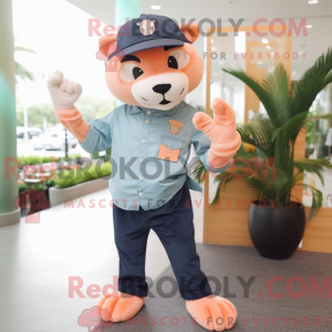 Peach Panther Maskottchen...
