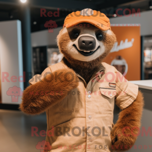 Rust Sloth maskot kostume...