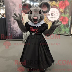 Black Rat mascot costume...