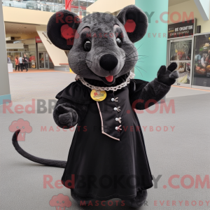 Black Rat mascot costume...