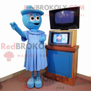 Blue Television mascot...
