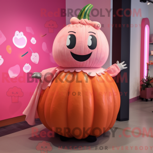 Pink Pumpkin maskot kostume...