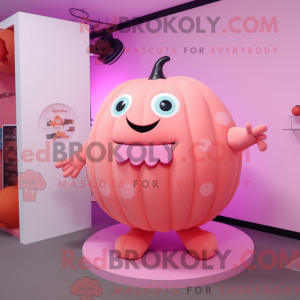 Pink Pumpkin mascot costume...